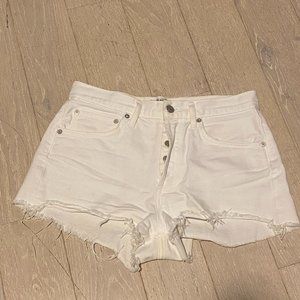 AGOLDE White Denim Shorts